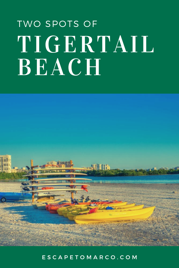 two different areas of tigertail beach in marco florida