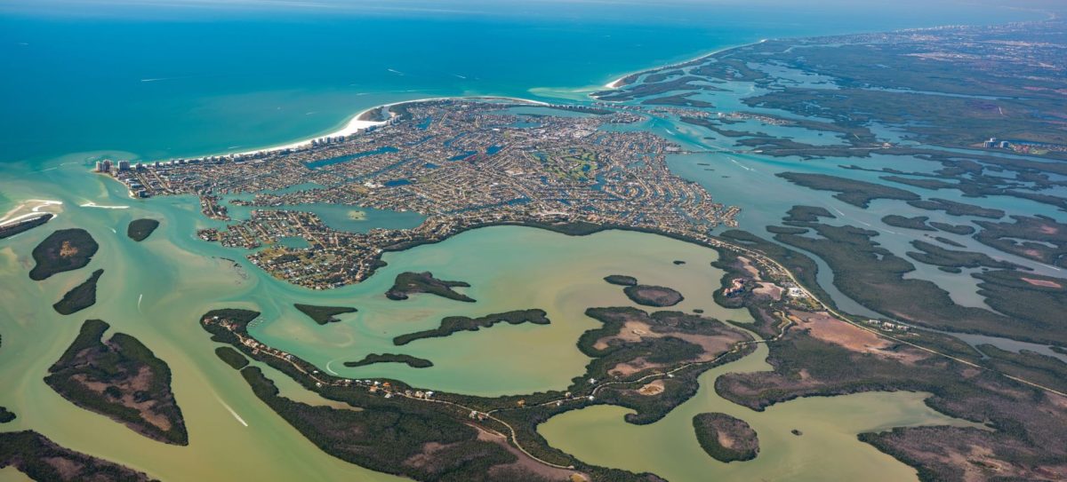 aerial view of marco island